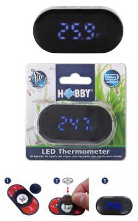 LED Aquarium Thermometer - Hobby Touch